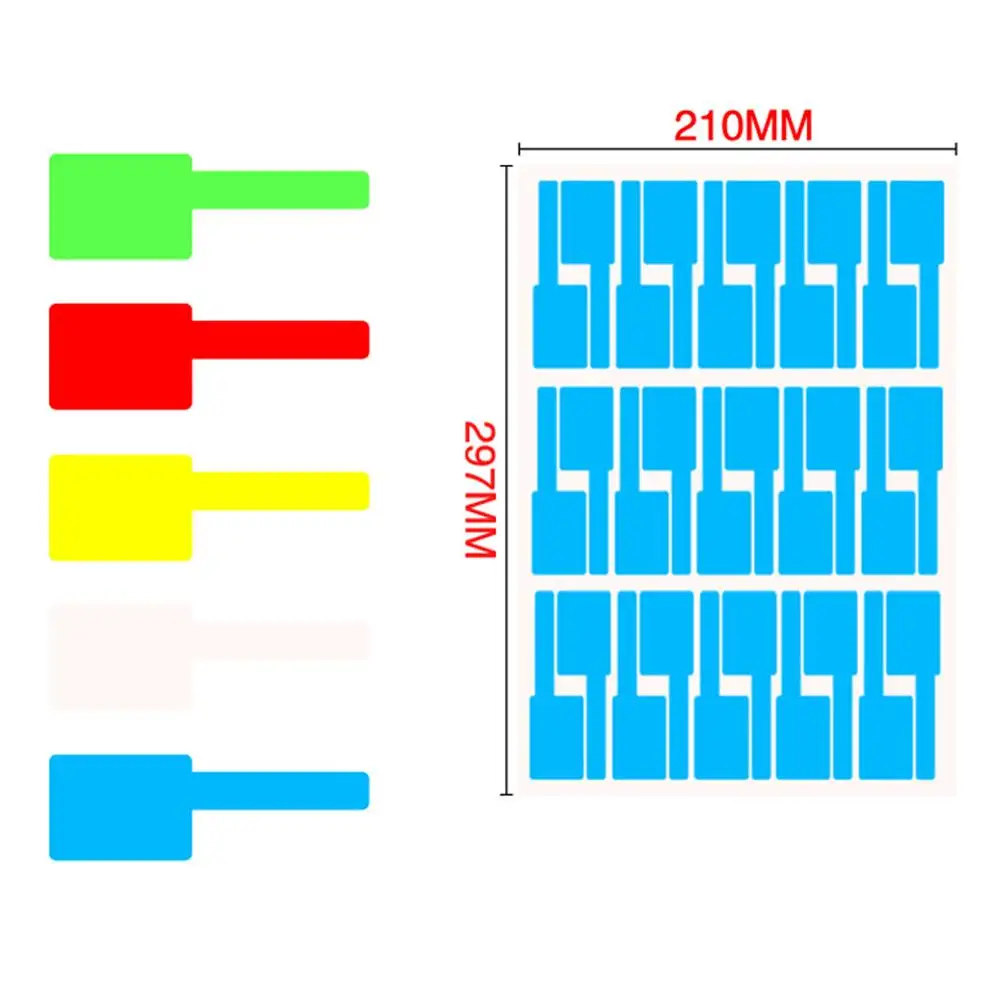 Водонепроницаемая теаростойкая маслостойкая сетевая бирки для кабелей наклейка