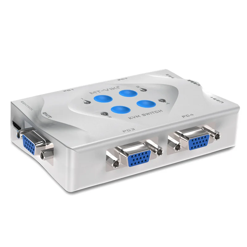 KVM переключатель MT Viki VGA USB 4 порта горячий ключ проводной пульт дистанционного