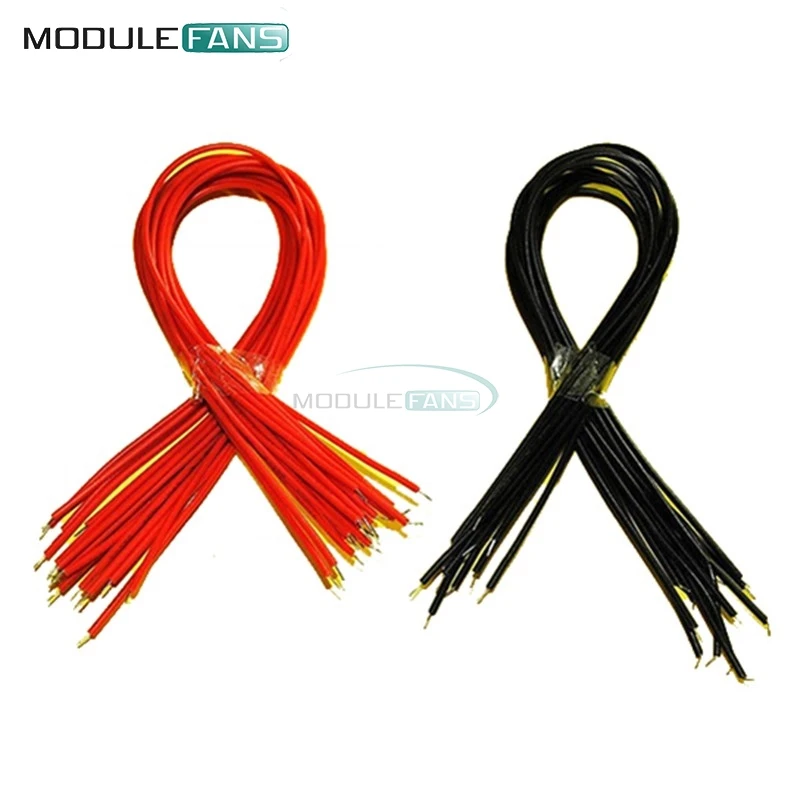 200 шт. двойная головка красный и черный 2 вида цветов пайки оловянный провод длина