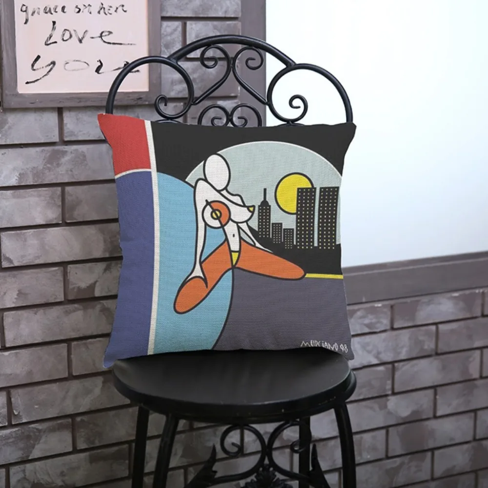 Поп арт сексуальная обнаженная городская подушка для девочки чехол картина