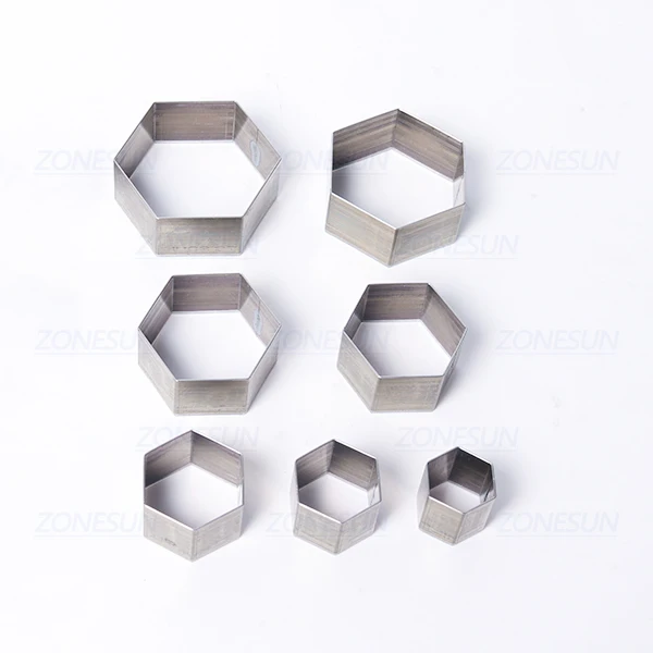 Sexangle ZONESUN полукруг падение кожа штанцевый нож кликер Сталь умирает 20/25/30/50 мм перфорационный инструмент для вырезания кожа серьги - Цвет: Sexangle