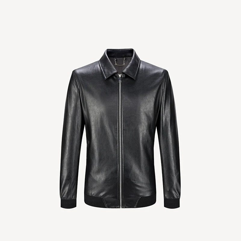 Куртка мужская из ПУ кожи деловой Повседневный пиджак мотоциклетное пальто