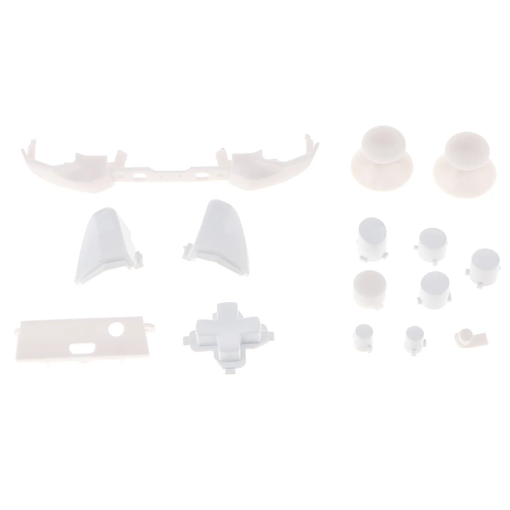 White For Xbox One Slim Replacement Full Bumper Trigger Buttons DPad LB RB LT RT Mod Kit For Xbox One Slim Controller Custom Cover - Цвет: White