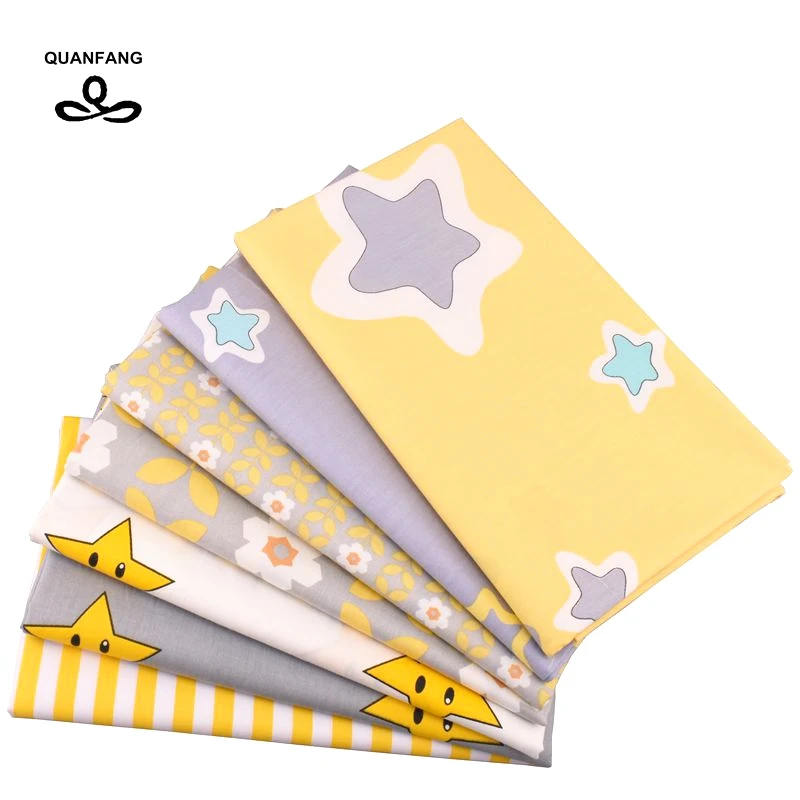 QUANFANG Star & Flower Серия набивная саржевая хлопковая ткань для шитья стеганая детские