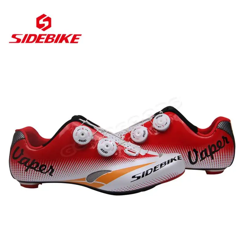 SIDEBIKE профессиональные обувь для велоспорта дорожный велосипед соревновательная обувь дышащая легкое углеродное волокно подошвы самоблокирующаяся обувь