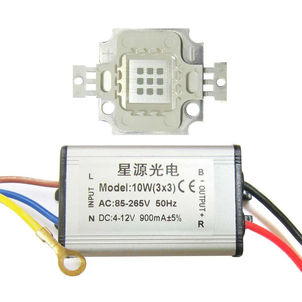 10 Вт квадратный основа УФ ультрафиолетовый 395nm SMD светодиодный светильник