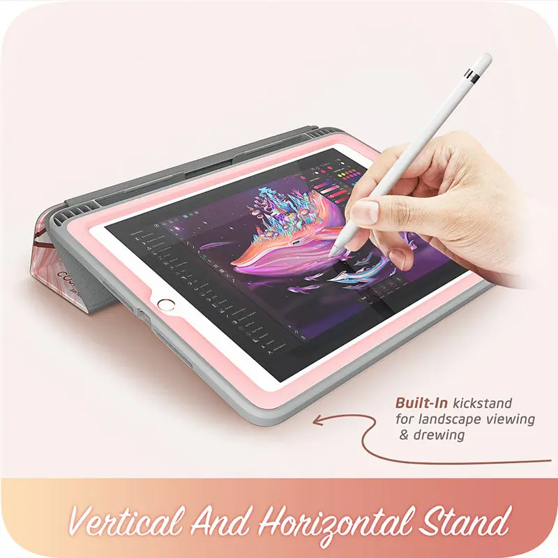 Для iPad 9,7 чехол(/) i-Blason Cosmo Trifold чехол-подставка с функцией автоматического сна/пробуждения и карандашом, встроенная защита экрана