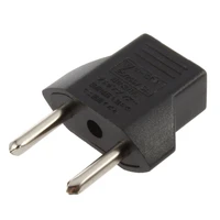 1pcs eu plug adapter 2 pin to eu 2 round pin plug socket eletronic digital european plug adapter
