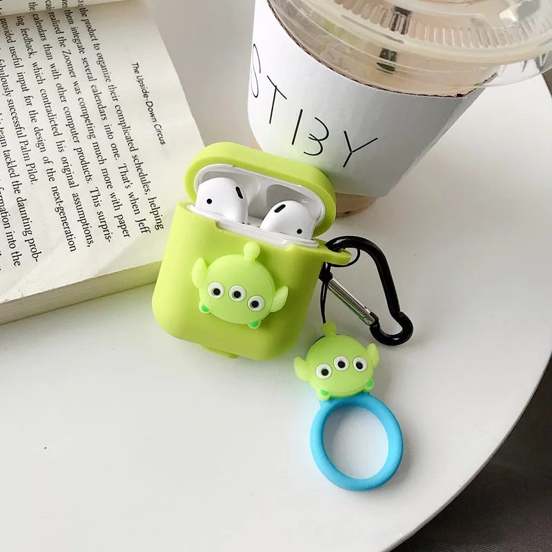 Милый мультфильм для Apple Airpods случае аксессуары Защитная крышка Bluetooth наушники случае Модные Жёсткие Чехлы гарнитура зарядки мешок - Цвет: Style1