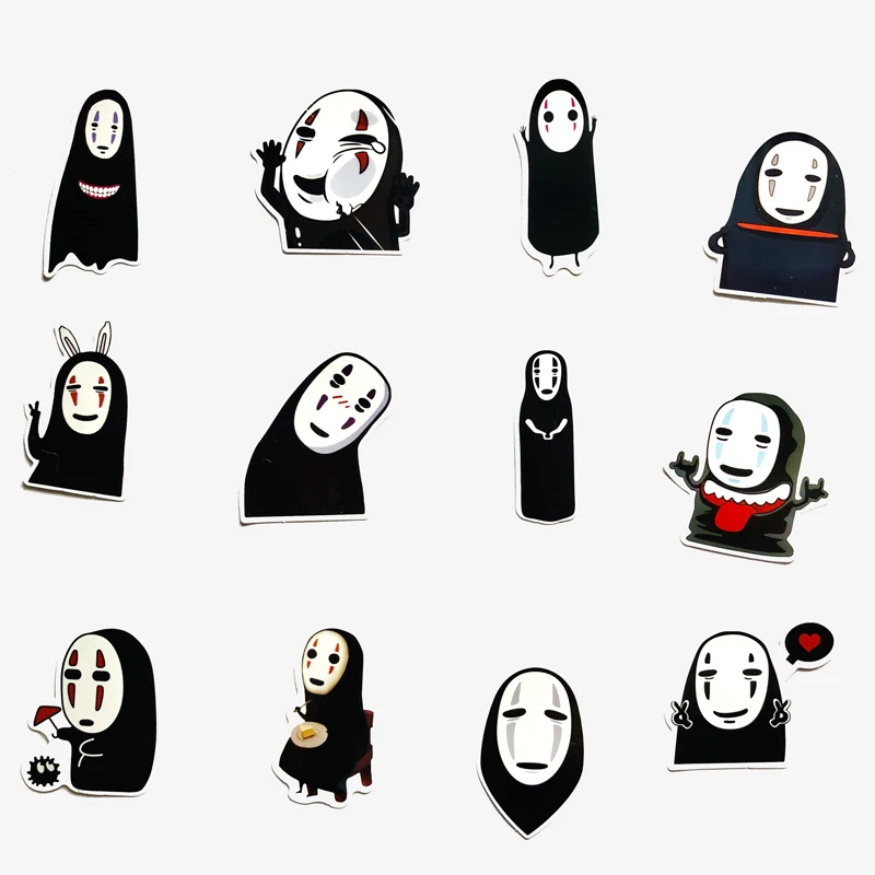 12 шт./компл. Новые Стикеры аниме Spirited Away No Face Man s для скейтборда ноутбука чемодана