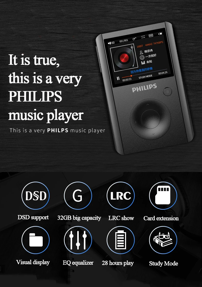 PHILIPS SA8232 DSD 32G MP3 плеер Bluetooth Hi-Fi плеера двухъядерный Процессор поставляются с тремя кожаный чехол бесплатно
