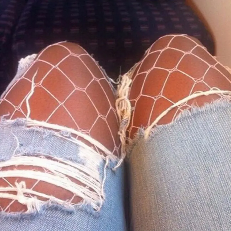 Сексуальные сетчатые чулки в сеточку женские открытые Колготки чулочно носочные