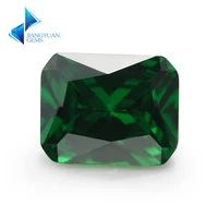 size 461012mm octangle shape 5a green color cz stone synthetic gems cubic zirconia for jewelry stone