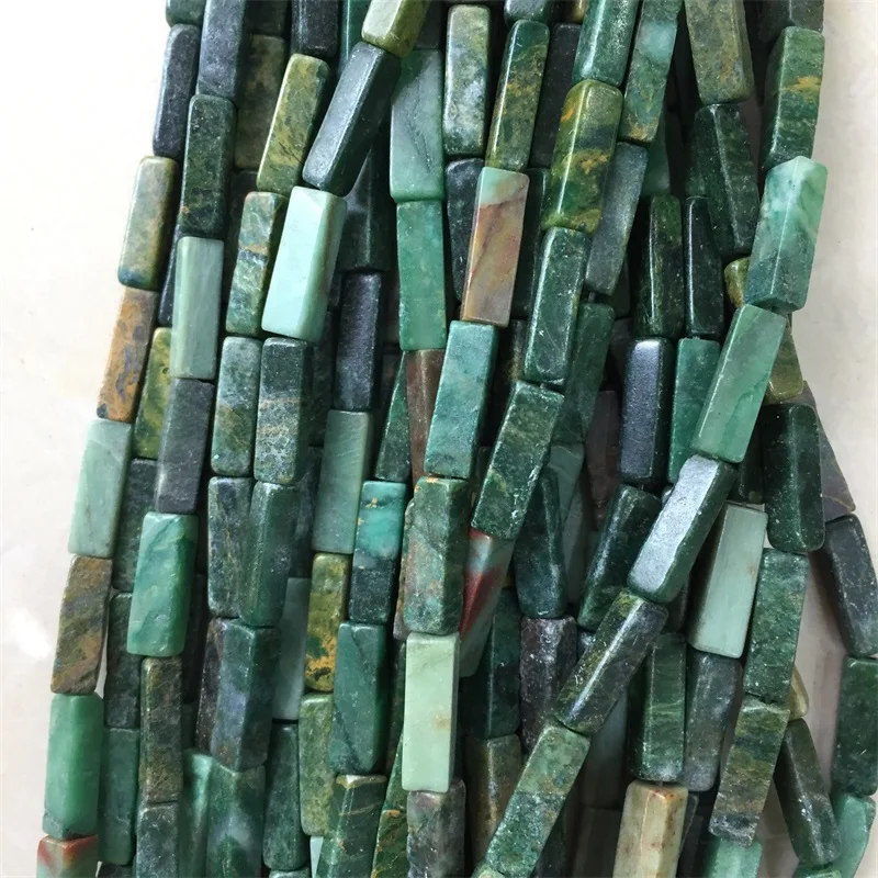 Подлинные неокрашенные Квадратные бусины из Лабрадорита 4*4*13 мм прямоугольные