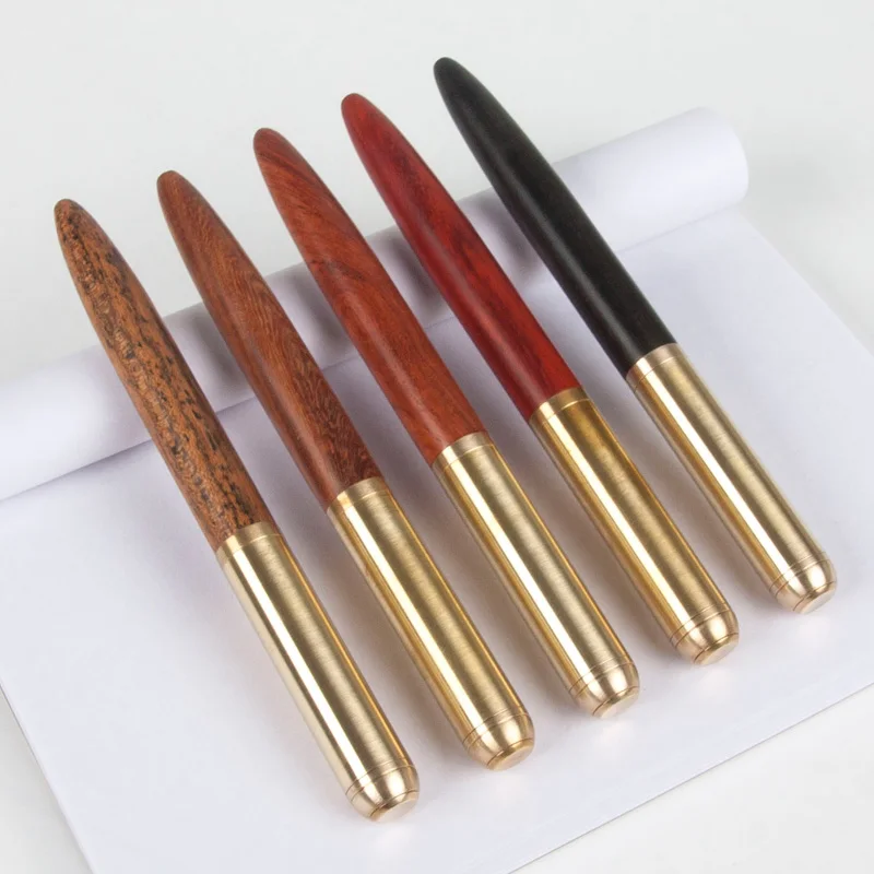 

Creative pen High Quality Walnut and copper Rollerball Pen with Original Gift Case 0.5mm Ballpoint Pens for Office