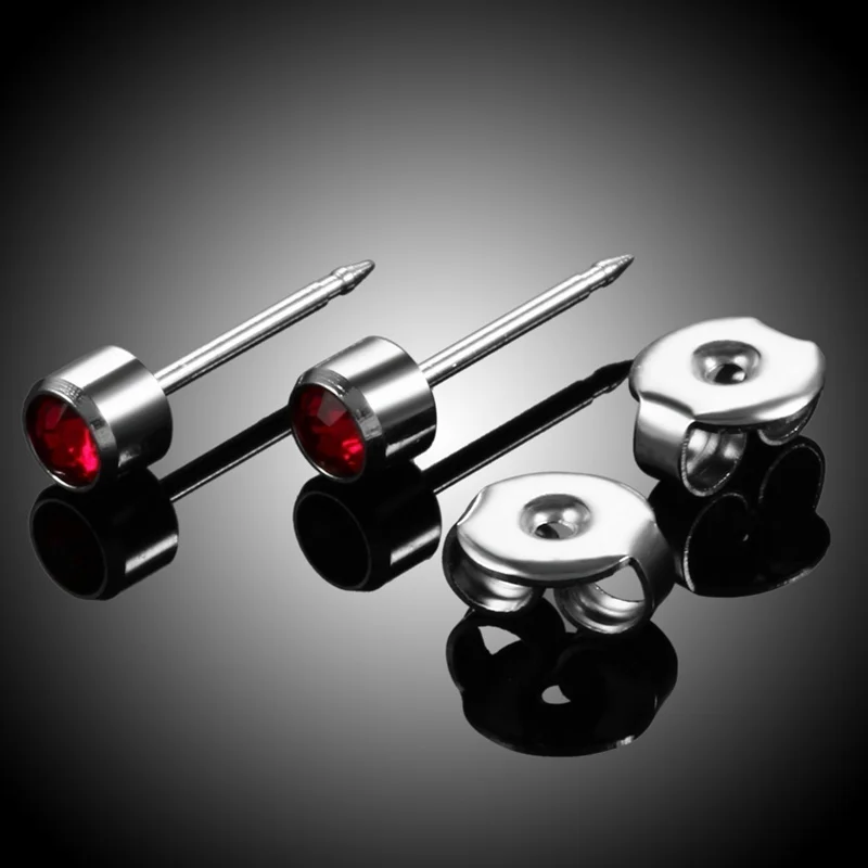 20 пар в лоте оптом Сталь стерильные шпильки для ушей серьги цвет серебристый