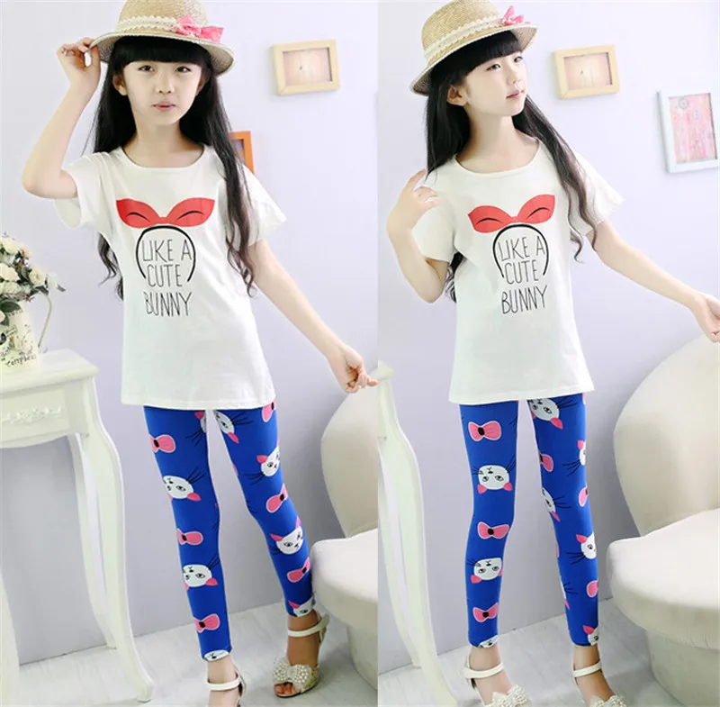 Розничная продажа капри для девочек от 3 до 10 лет с принтом без ног щиколотки