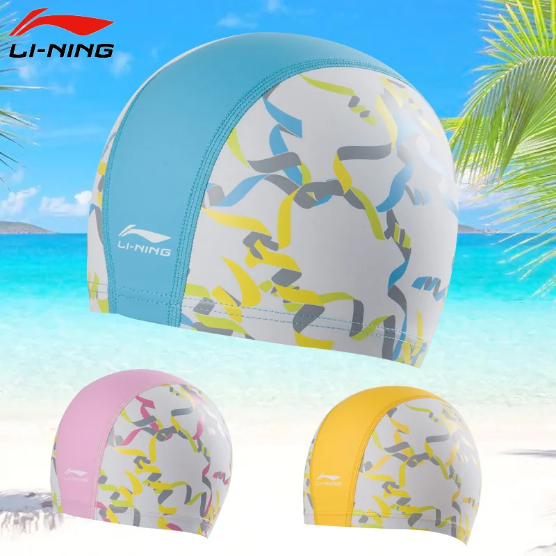LI-NING профессиональная спортивная шапочка для купания мальчиков и девочек