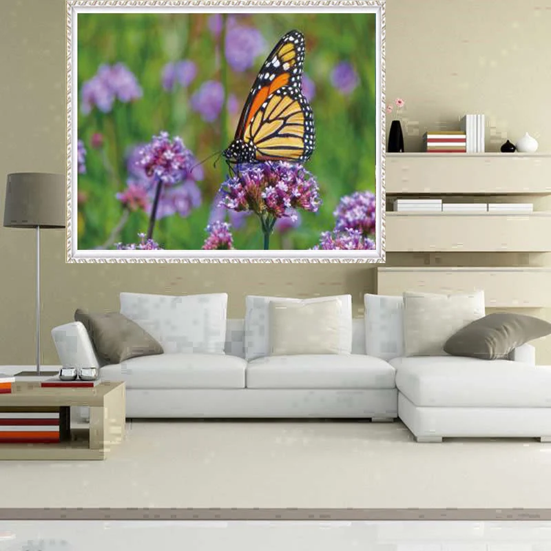 

YGS-486 DIY Full 5D Diamond Embroidery The butterfly Round Diamond Painting Cross Stitch Kits Diamond Mosaic home Decoration