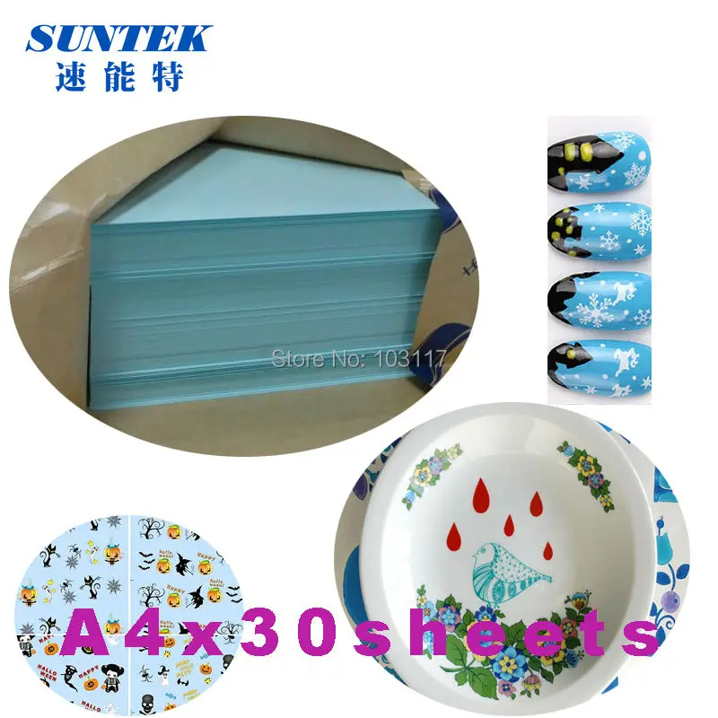 (30 шт./лот) струйные принтеры прозрачные белые чернила переводная бумага с