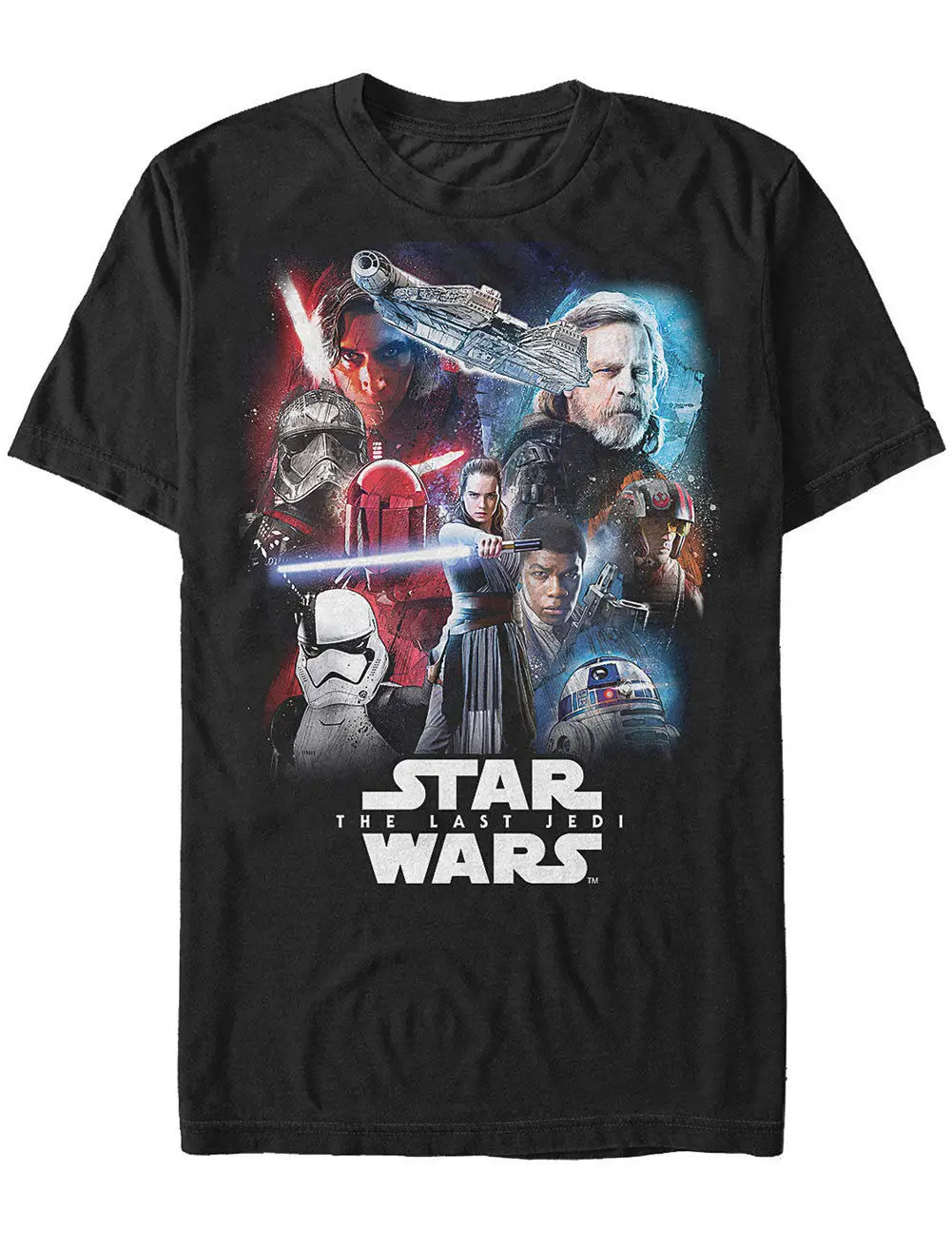 Новая Футболка NWT Star Wars Last Jedi серия Последний джедай Коллаж Кэрри Фишер средний