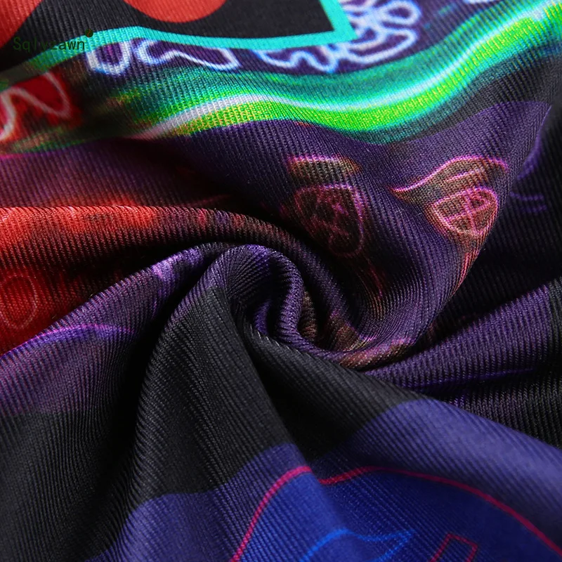 Женская Сексуальная рубашка с буквенным принтом в китайском стиле полосатым на