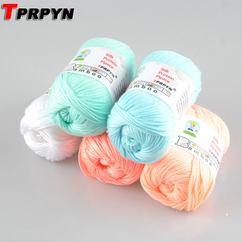 TPRPYN 10 шт. = 500 г хлопковая шерстяная пряжа для вязания крючком нитки