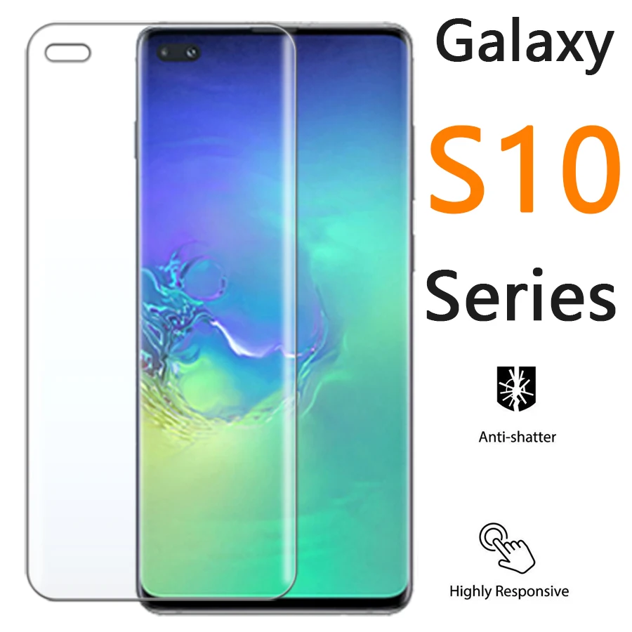 Защита экрана для samsung galaxy s10 s9 plus s10e мягкое защитное стекло из ТПУ s 10 e lite