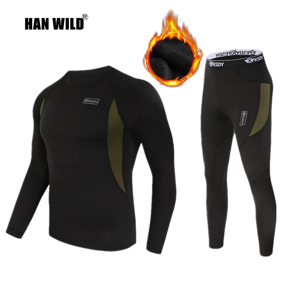 HAN WILD тактическое флисовое термобелье быстросохнущая уличная Военная Мужская