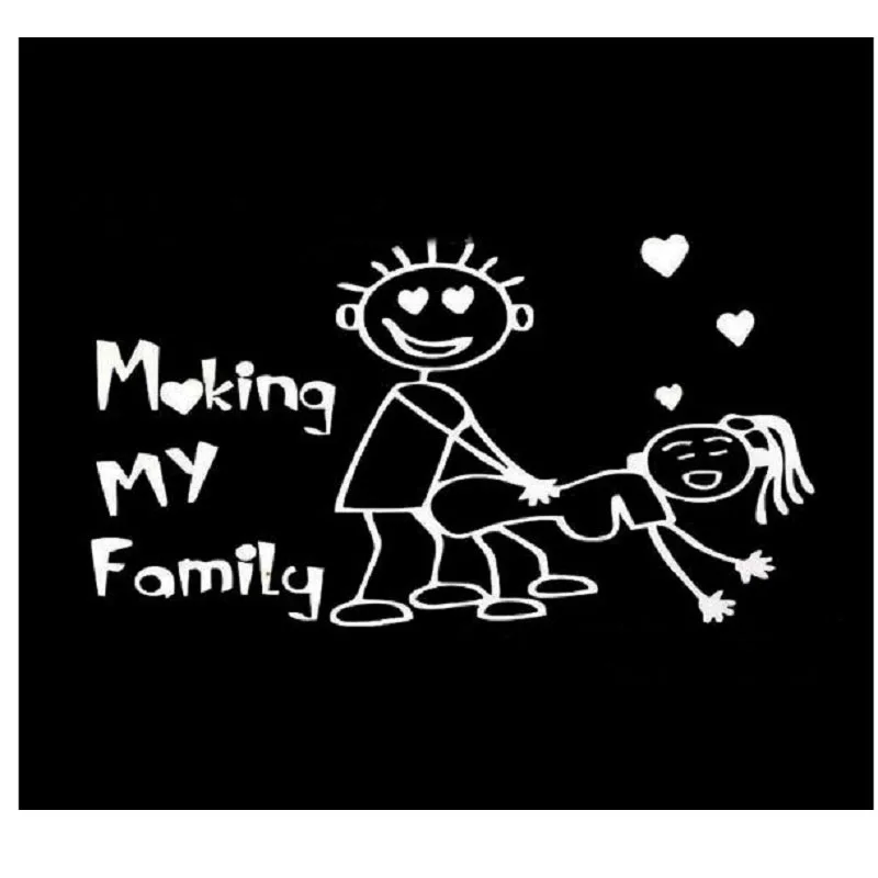 Стильная виниловая наклейка с надписью My Family Stick People|stickers jdm|car vinyl stickerfunny car |