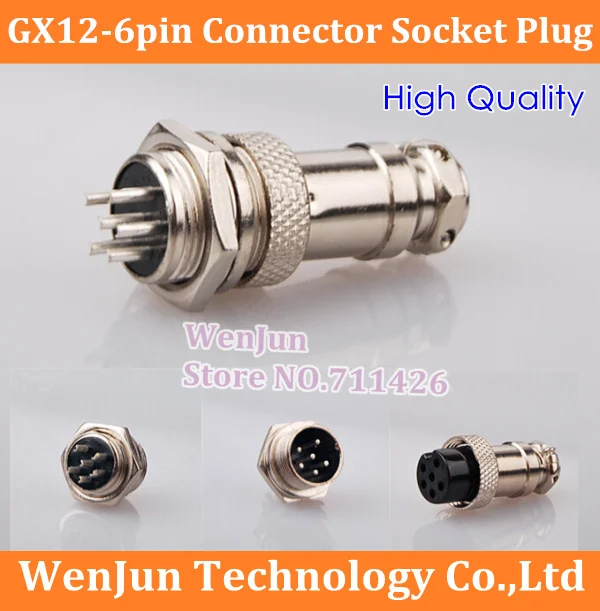 Прямая поставка GX12 6pin 6P авиационный штекер и гнездо переходник для гнезда 50