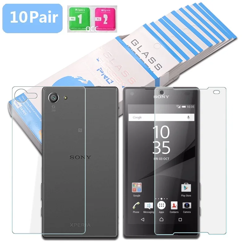 1 пара (F/B) 2.5D 9H Противоударная Защитная пленка для экрана Sony xperia z5 mini 4 2