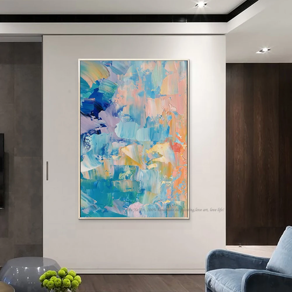 Ручная роспись pinturas al oleo abstractas laminas decorativas pared cuadros холст винтажная живопись Настенная живопись Гостиная Искусство