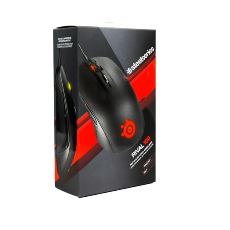 Оригинальная игровая мышь SteelSeries Rival 100 мыши USB Проводная оптическая 4000 точек/дюйм