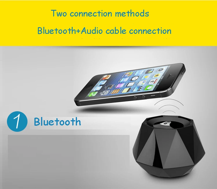 Портативный мини беспроводной Bluetooth динамик Bluetooth 4,1 Алмазная форма стереоскопический динамик s для автомобиля и дома