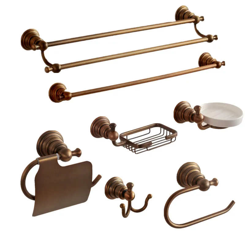 Европа Античная Бронза Латунь Круговой базы Аксессуары Для Ванной Комнаты