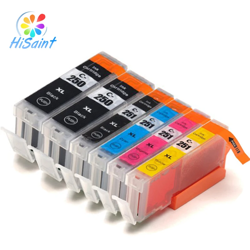 Hisaint PGI 250XL CLI 251XL tintenpatrone для canon PIXMA MG5420 MG5422 MG5520 MG5522 MG6420 IP7220 MX722 MX922 IX6820|canon cli|canon pixmapixma