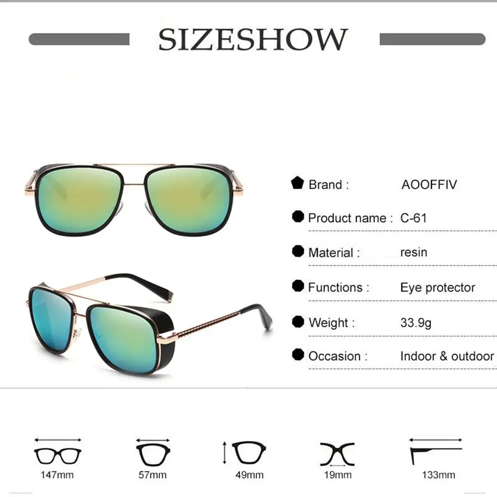Yfashion стильные уникальные солнцезащитные очки унисекс в стиле ретро с полной