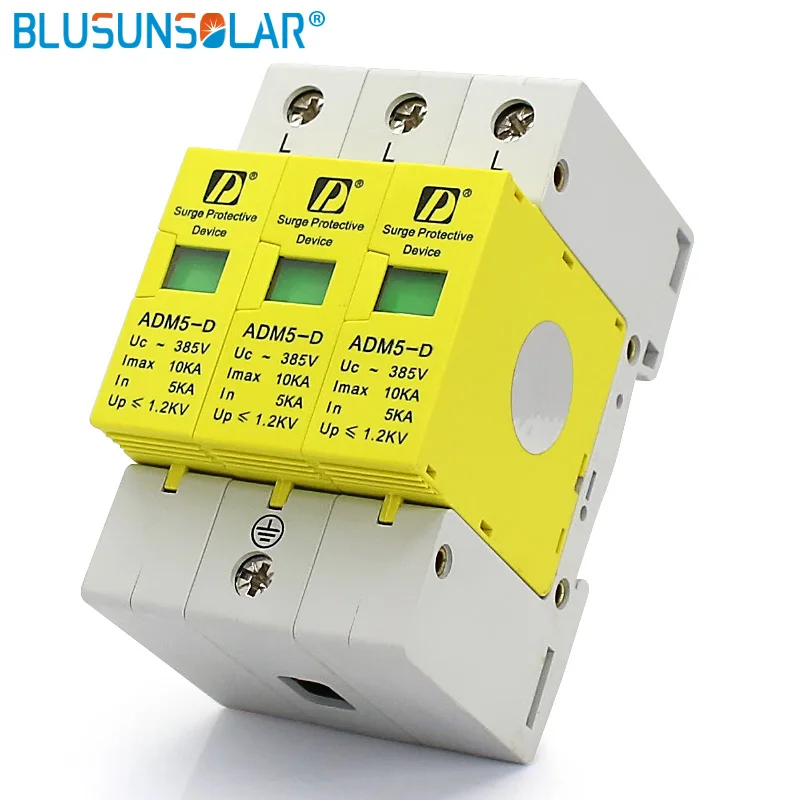 5 шт./партия Din рейка 35 мм 3P 5KA 10KA 385 В переменного тока|surge protection device|din rail 35mmsurge device |