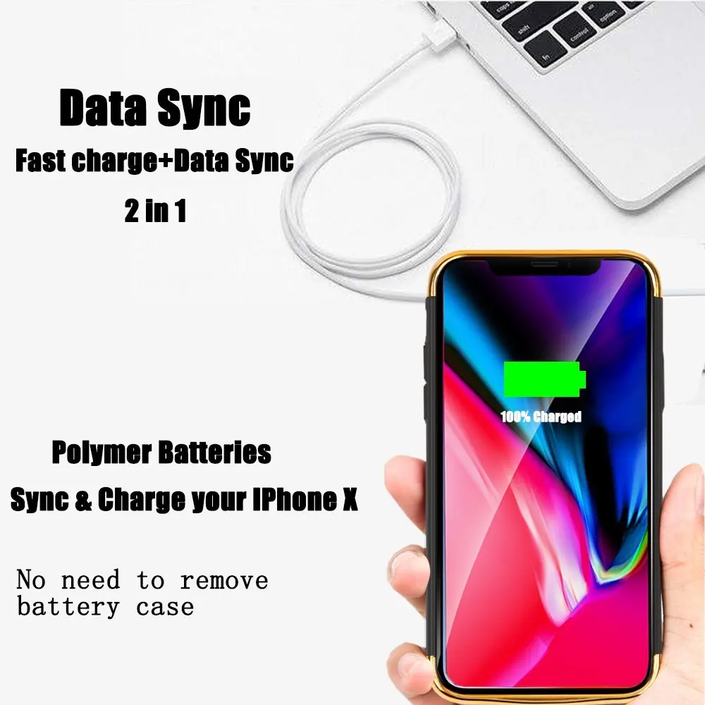 Ультра-тонкий Роскошный Матовый 5500 mAh банк питания чехол для резервного