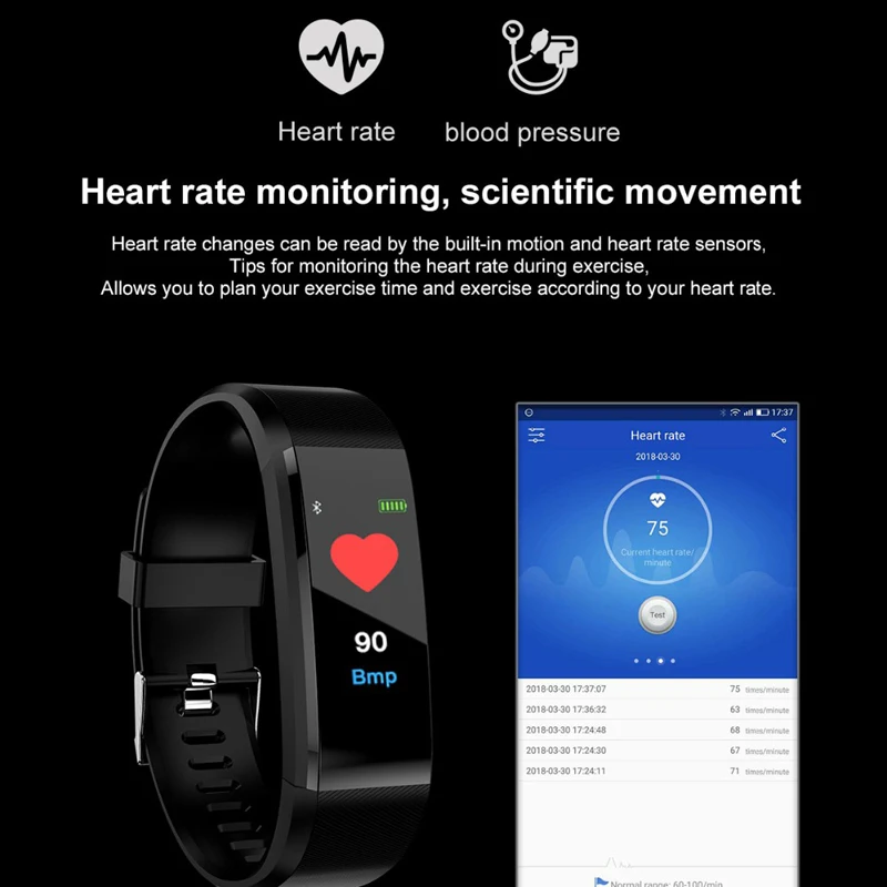 BANGWEI 2019 Men and women sport smart wristband heart rate blood pressure oxygen monitoring for IOS Android Pulsera inteligente | Наручные