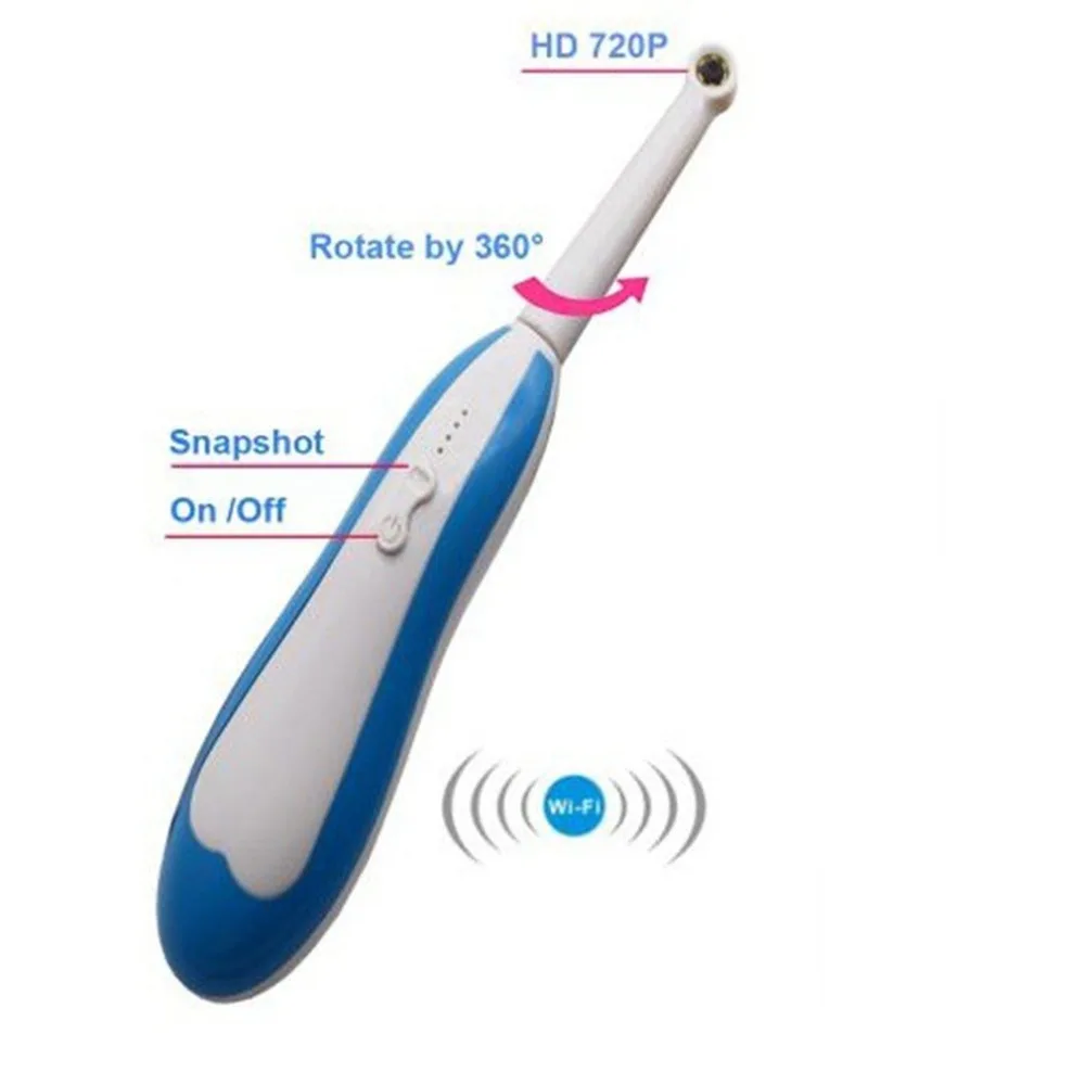 Беспроводной WiFi HD USB Intra Oral стоматологическая интраоральная камера стоматологическое устройство Светодиодный светильник в режиме реального времени видео инспекционный инструмент для отбеливания зубов