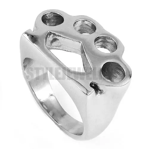 Серебристое кольцо для боксерских перчаток с костяшками пальцев ювелирное