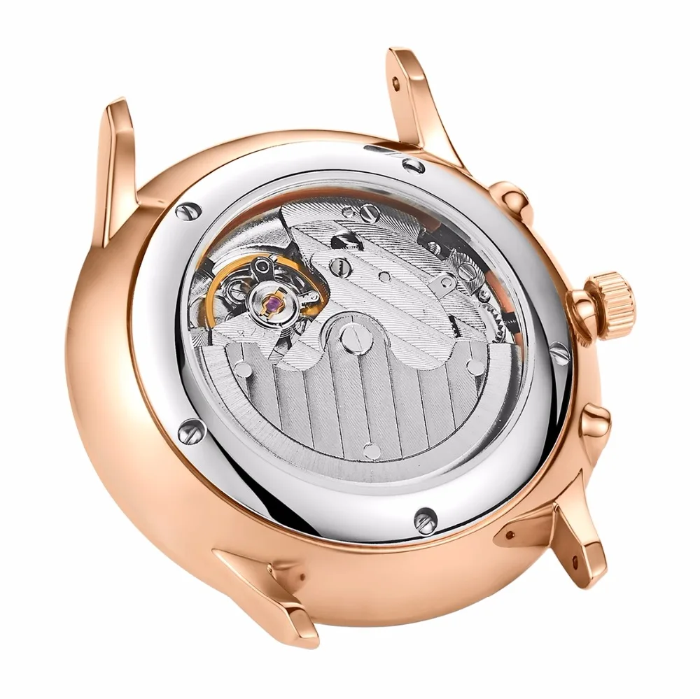 

New Reef Tiger/RT Designer Casual Watches Rose Gold Analog Automatic Watches for Men Waterproof Watches RGA1653