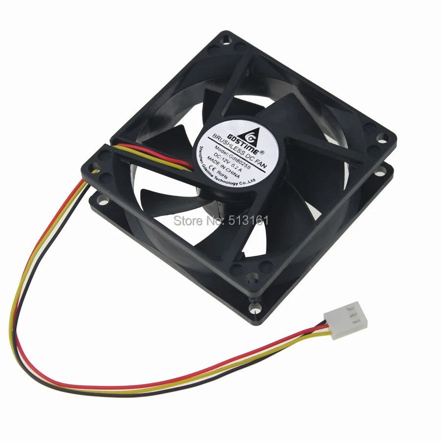 Gdstime 80 мм x 25 12 В 3 контакта 8025 80x80x25 DC безщеточный фотоэлемент мм|case fan 80mm|fan 80mmcase |