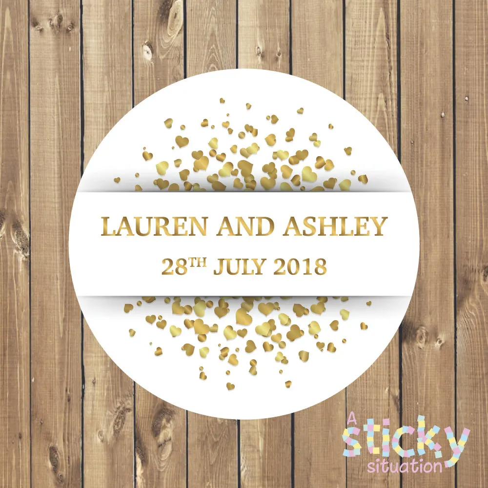 Индивидуальные персонализированные наклейки в виде листьев для свадебных