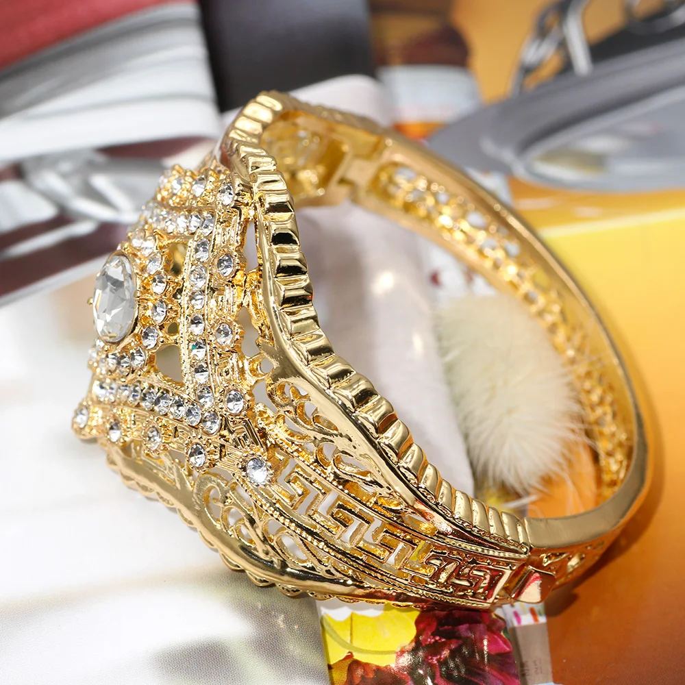 SUNSPICE MS Дубай золотой цвет женский браслет со стразами Марокко этнические