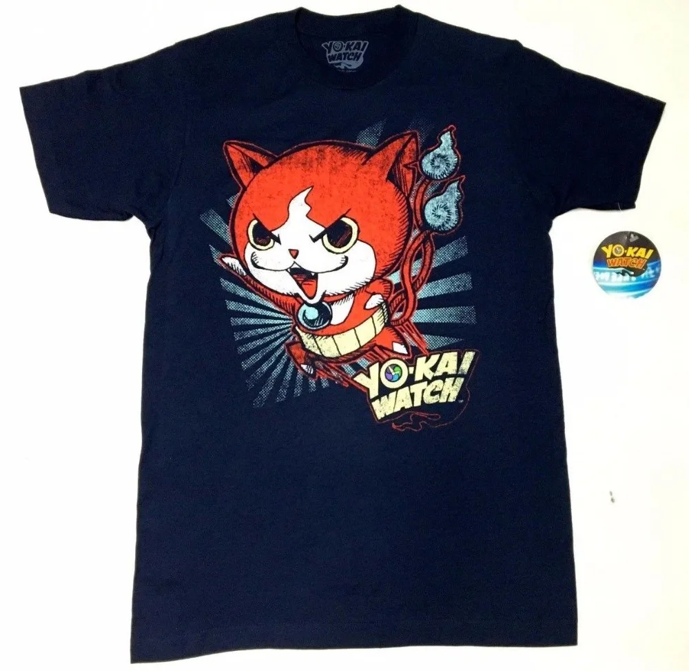 Аниме Yo Kai Yokai Watch Jibanyan Футболка Nwt подлинный новый хлопок для отдыха Модная