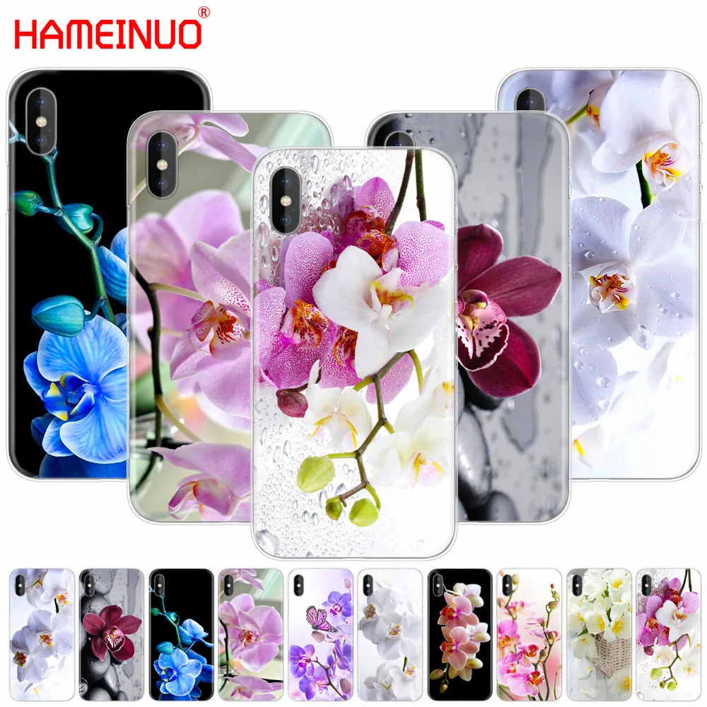 HAMEINUO цветы орхидеи Красочный сотовый телефон чехол для iphone X 8 7 6 4 4s 5 5s SE 5c 6s