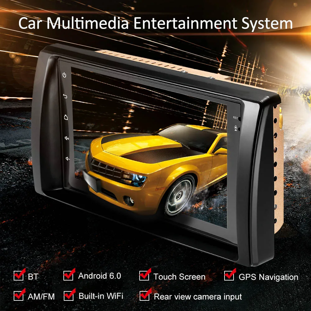 Автомагнитола 2 Din 7 дюймов Android 6 0 Wi Fi для Toyota Camry 2002 2006|Автомагнитолы| |